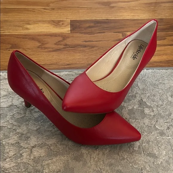 Life Stride Shoes Wide Width Red Heels Poshmark